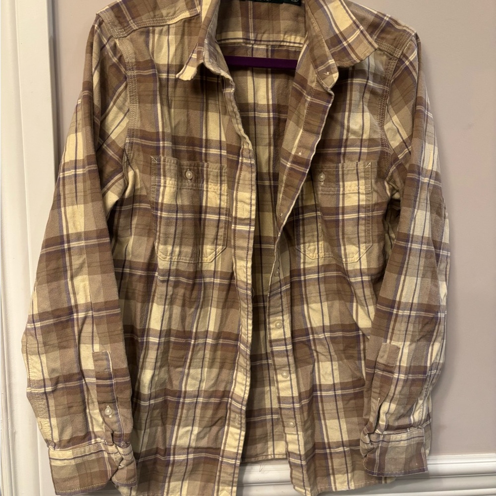 Ralph Lauren Beige and Cream Checkered Shirt